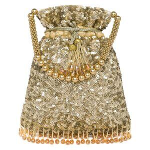 2363 Gold Potli Purses Gift Handmade Evening Handbag Stylish Bridal Fashion